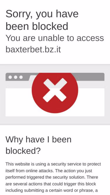 Screenshot of baxterbet.bz.it
