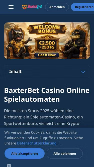 Screenshot of baxterbet.win