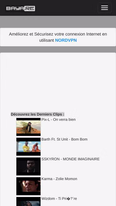 Screenshot of baya.re