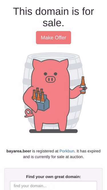 Screenshot of bayarea.beer