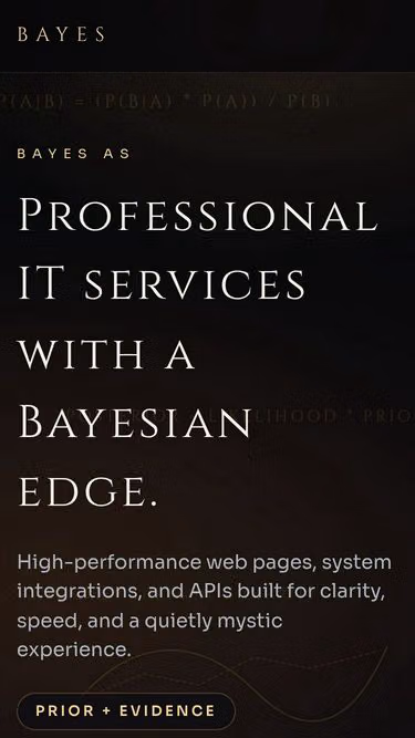 Screenshot of bayes.no