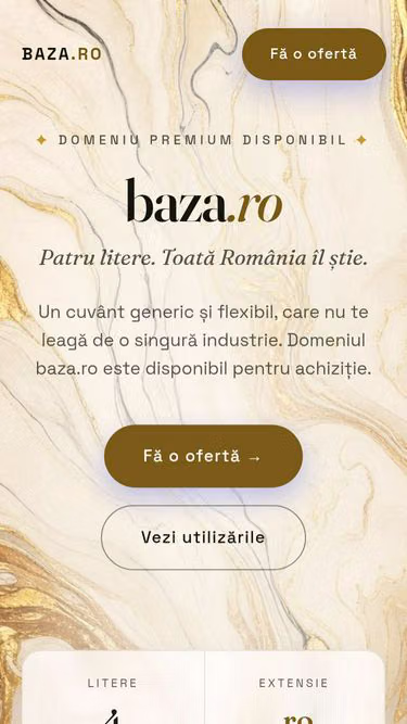 Screenshot of baza.ro