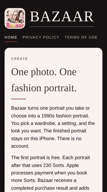 Screenshot of bazaar.qpon