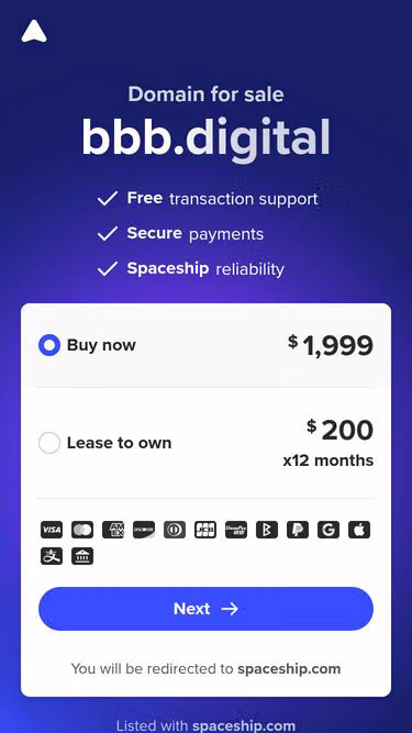 Screenshot of bbb.digital