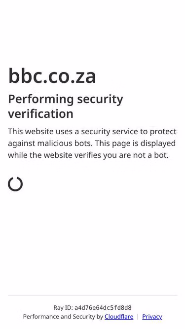 Screenshot of bbc.co.za