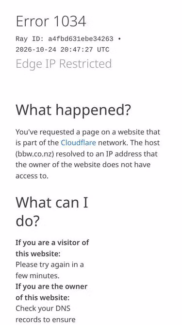Screenshot of bbw.co.nz