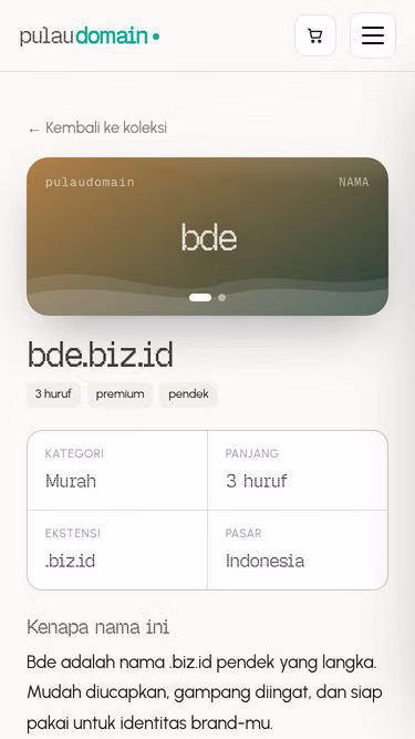 Screenshot of bde.biz.id