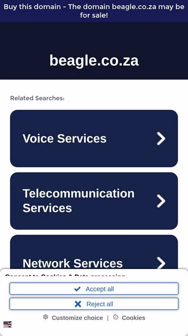 Screenshot of beagle.co.za