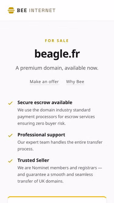 Screenshot of beagle.fr