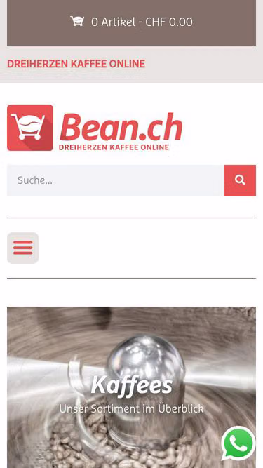 Screenshot of bean.ch