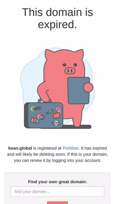 Screenshot of bean.global