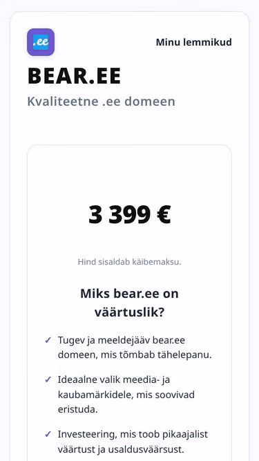 Screenshot of bear.ee