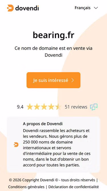 Screenshot of bearing.fr