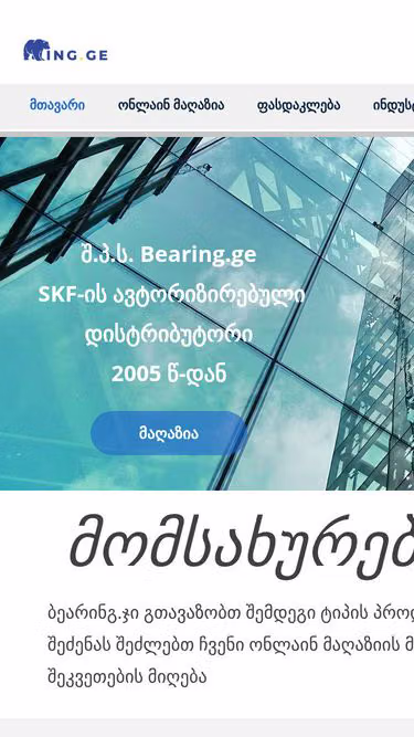 Screenshot of bearing.ge