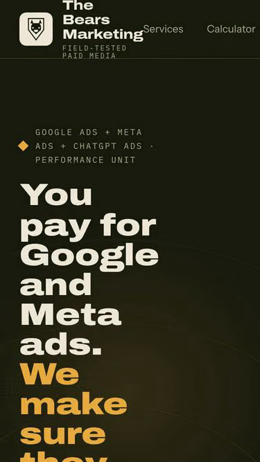 Screenshot of bears.marketing