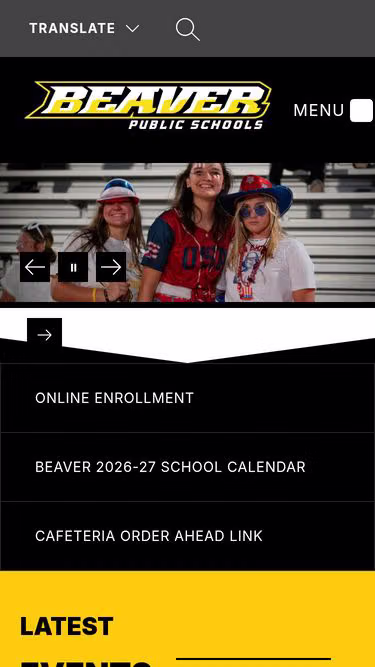 Screenshot of beaver.k12.ok.us