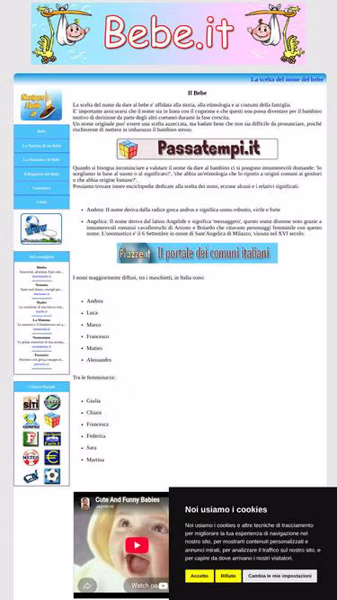 Screenshot of bebe.it