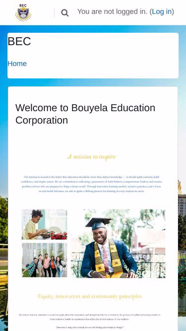 Screenshot of bec.center