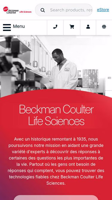 Screenshot of beckman.fr