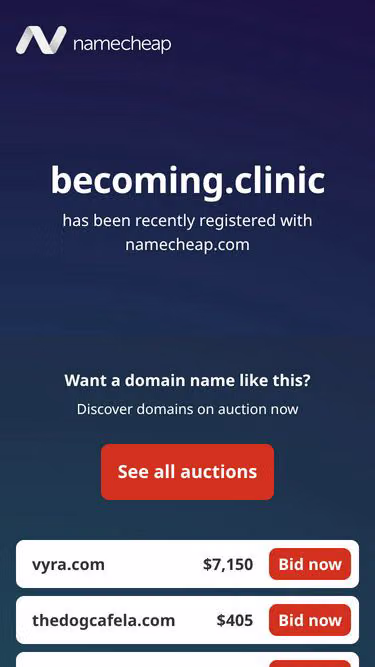 Screenshot of becoming.clinic