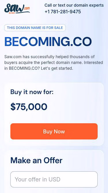 Screenshot of becoming.co