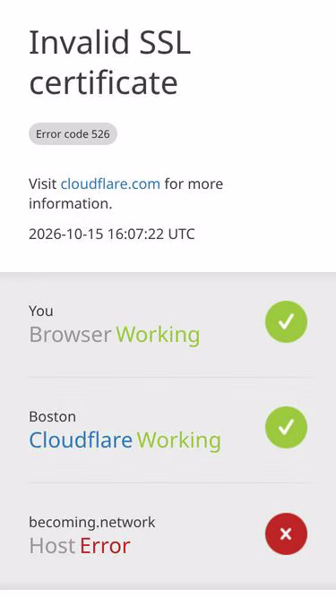 Screenshot of becoming.network