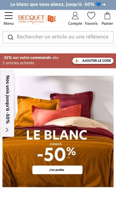 Screenshot of becquet.se