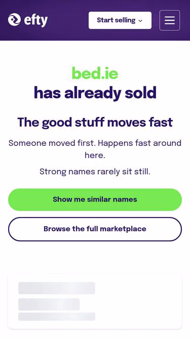 Screenshot of bed.ie