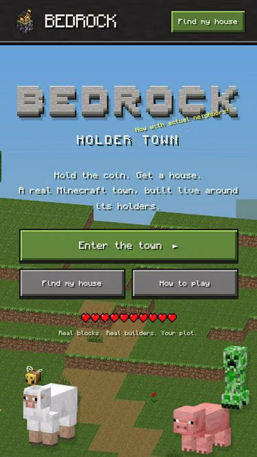 Screenshot of bedrock.town