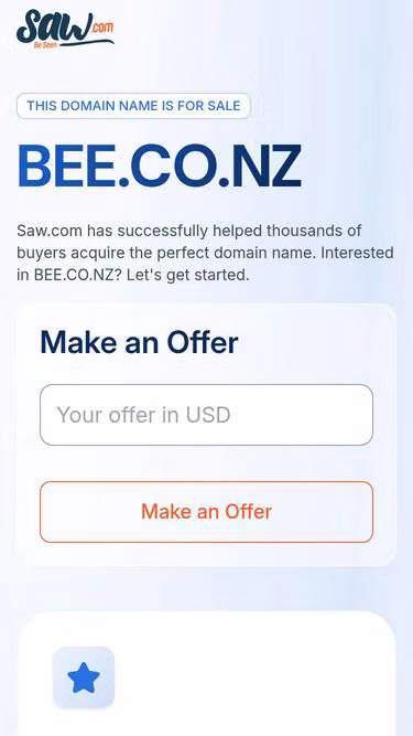 Screenshot of bee.co.nz