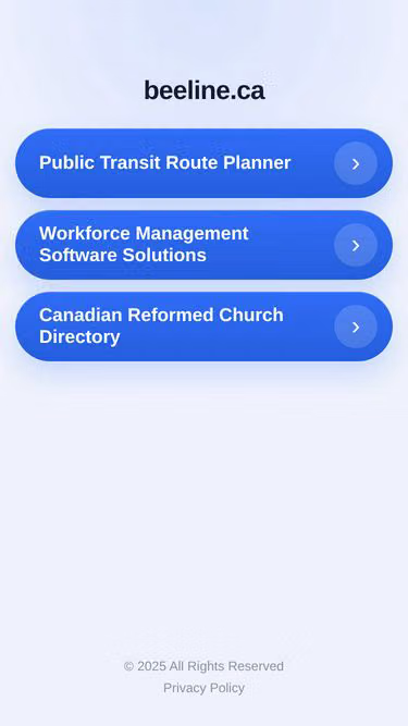 Screenshot of beeline.ca