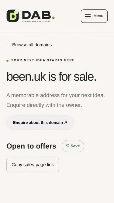 Screenshot of been.uk