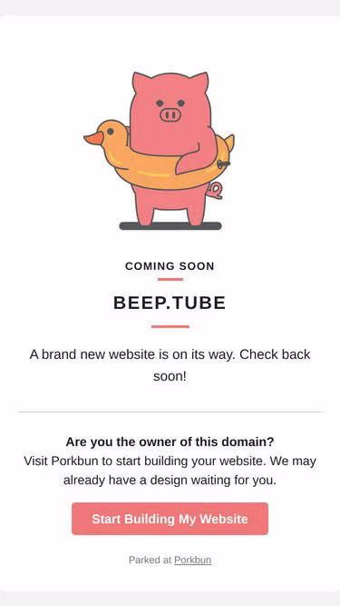 Screenshot of beep.tube