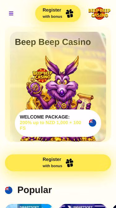 Screenshot of beepbeepcasino.nz