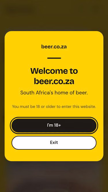 Screenshot of beer.co.za