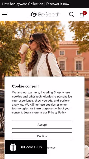 Screenshot of begood.store
