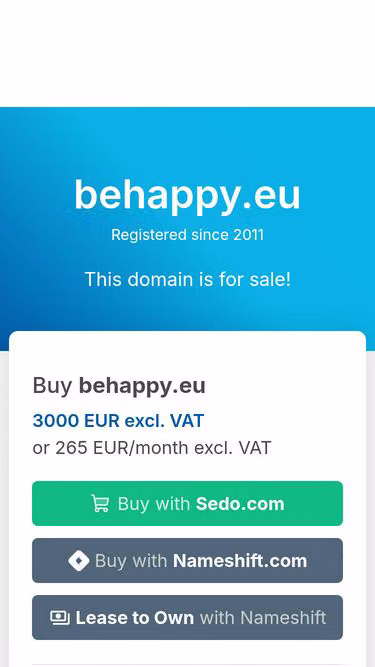 Screenshot of behappy.eu