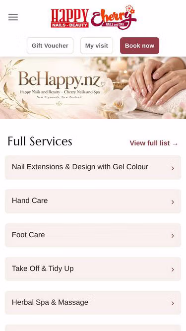 Screenshot of behappy.nz