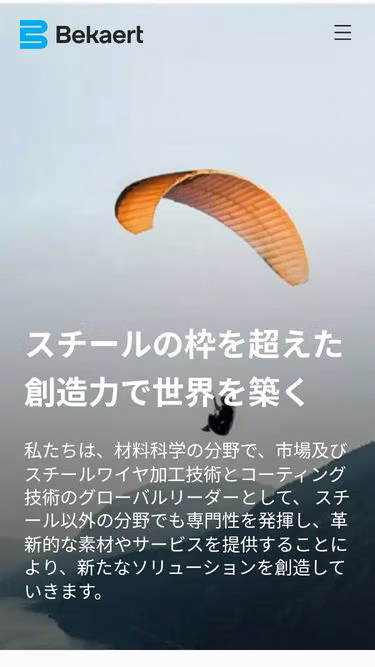 Screenshot of bekaert.co.jp