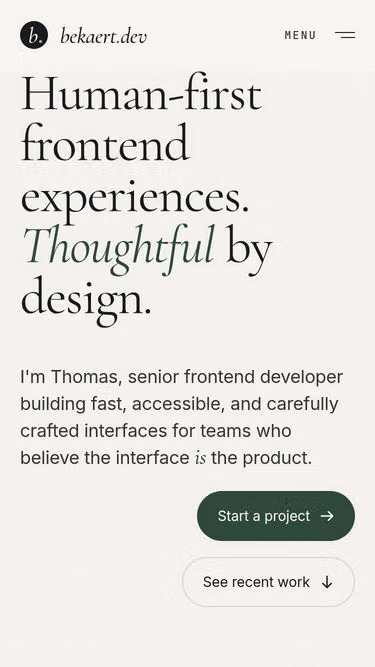 Screenshot of bekaert.dev