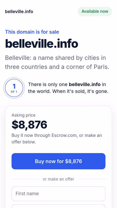 Screenshot of belleville.info