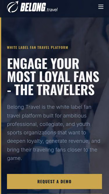 Screenshot of belong.travel