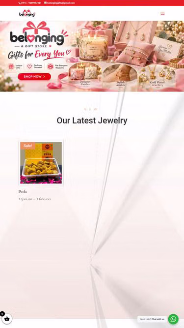 Screenshot of belonging.co.in