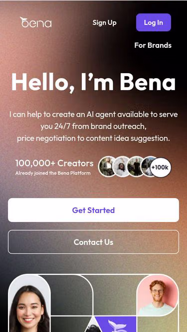 Screenshot of bena.live