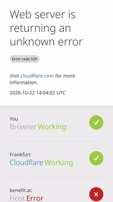 Screenshot of benefit.ac