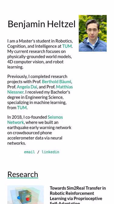 Screenshot of benjamin.ml