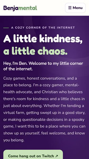 Screenshot of benjamin.stream