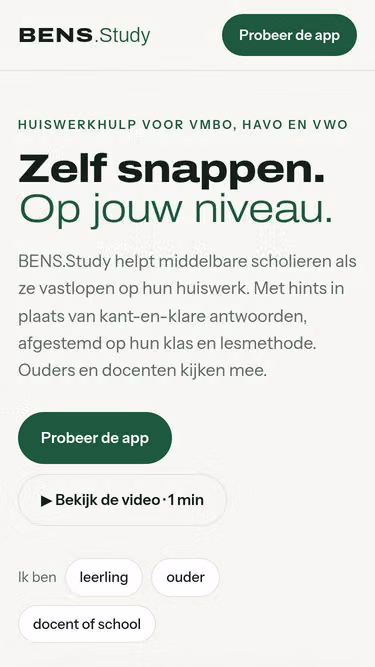 Screenshot of bens.study