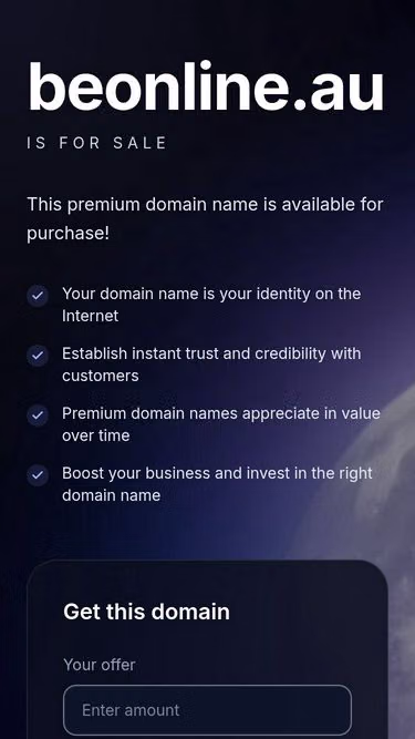 Screenshot of beonline.au