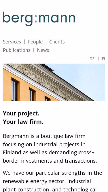 Screenshot of bergmann.fi